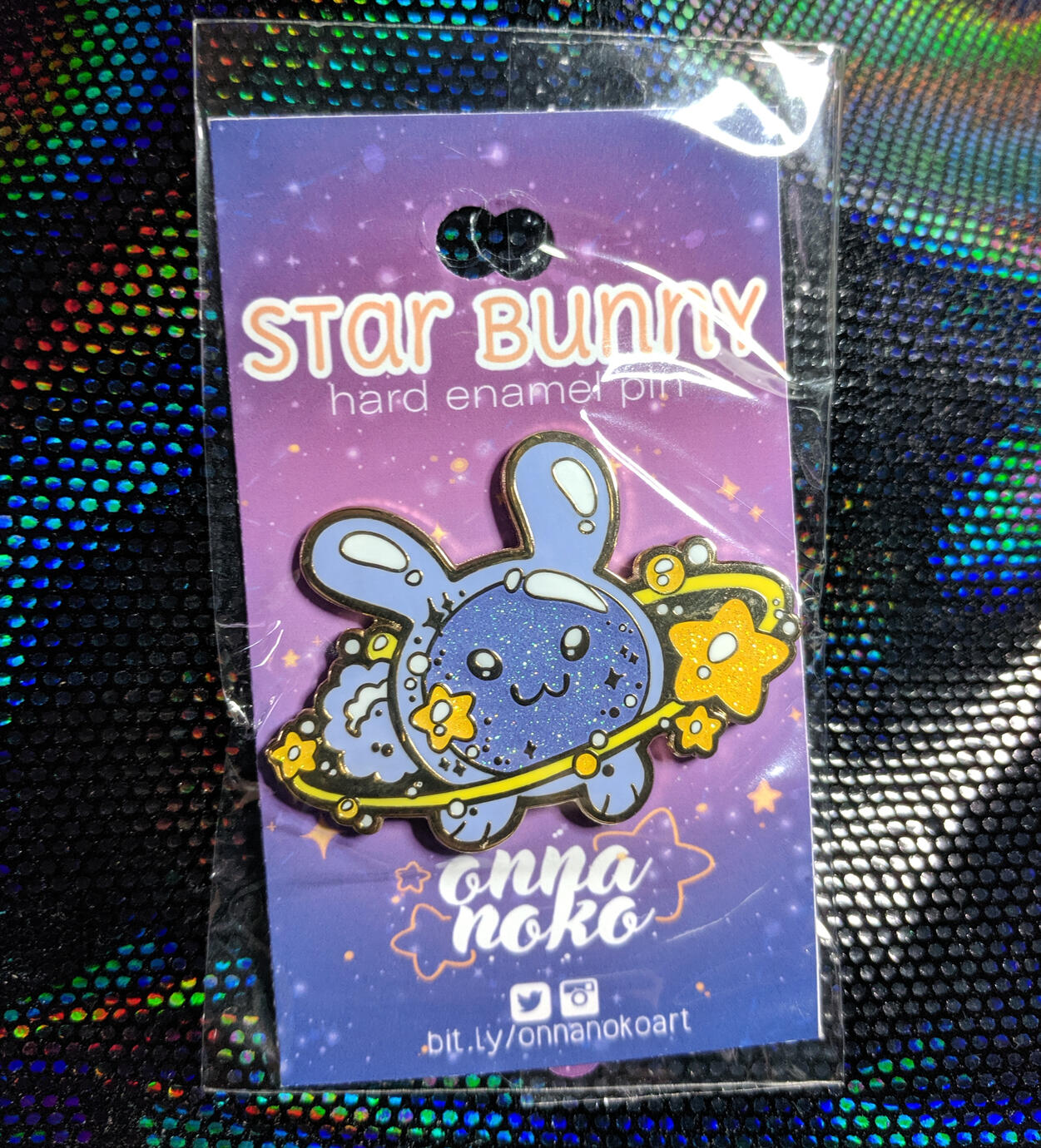 Star Bunny enamel pin